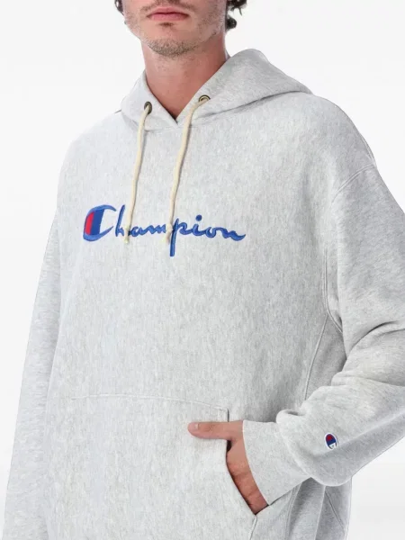 Hanorac cu glugă Champion cu broderie gri