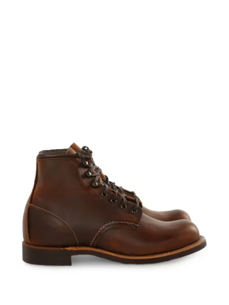 Fűzős bőr bokacsizma Red Wing Shoes piros