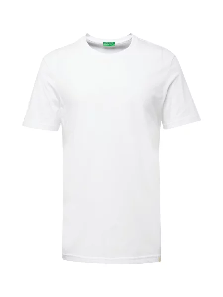 Тениска United Colors of Benetton с изчистен дизайн бяло