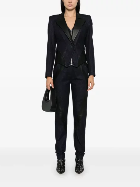 Sacou Mitiliane Couture din piele negru