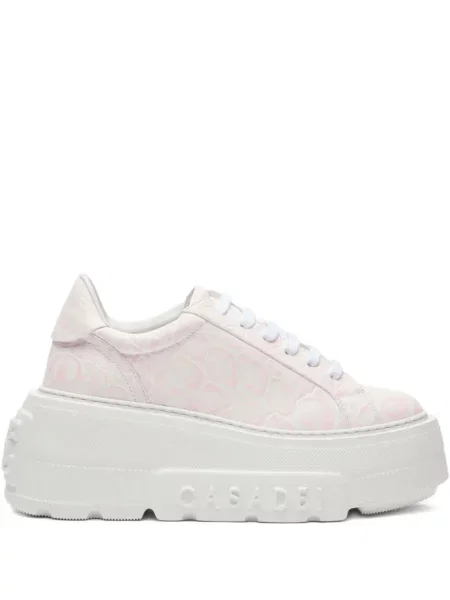 Sneakerși Casadei cu platformă roz