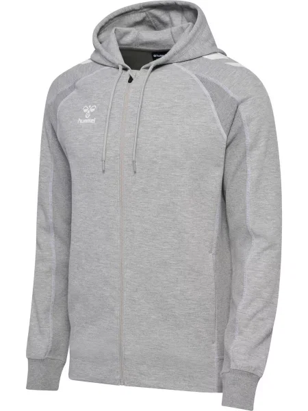 Bluza z kapturem i zamkiem błyskawicznym Hummel Move szara