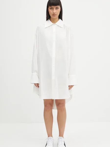 Our Legacy rochie din Gale mini oversize alb