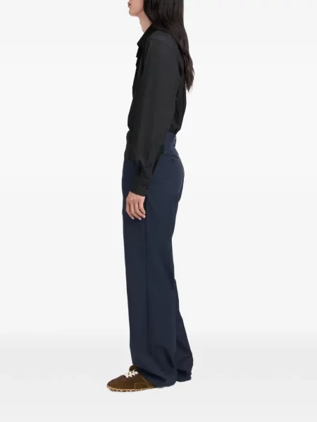 Pantaloni Maison Margiela de lână albastru