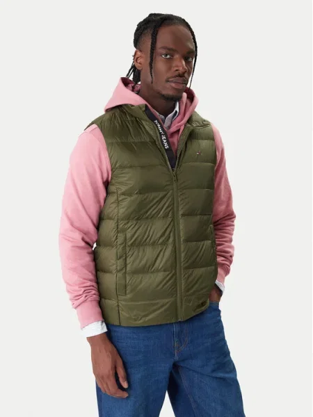 Tommy Jeans Vestă elegantă verde