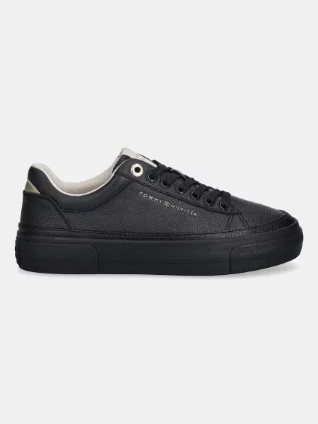 Sneakerși Tommy Hilfiger cu platformă negru
