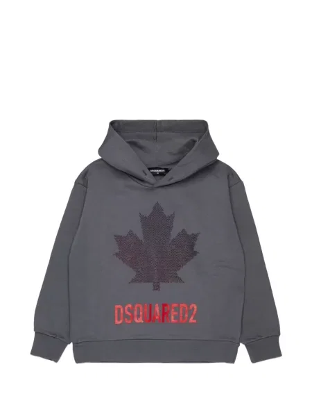 Bluza z kapturem dziecięca Dsquared2 szara