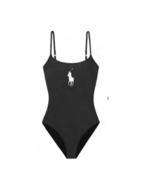 Stroj jednoczęściowy Polo Ralph Lauren czarny