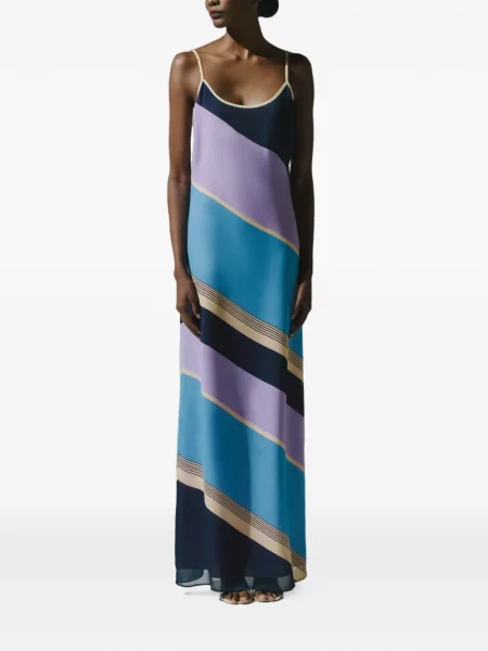 Rochie maxi Baobab cu dungi albastru