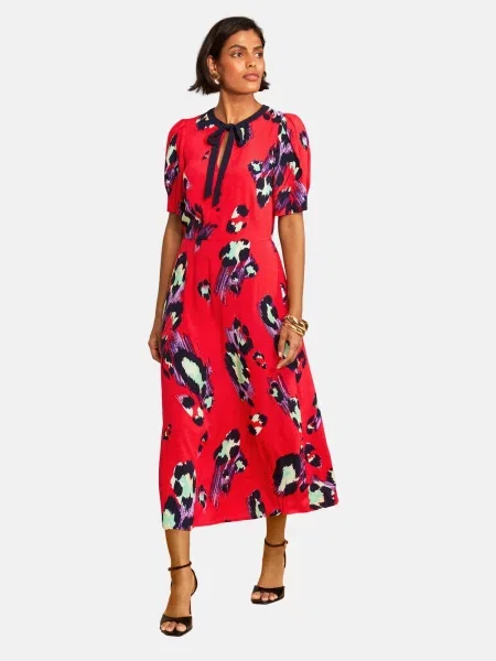 Love & roses Rochie lila / roșu / negru alb