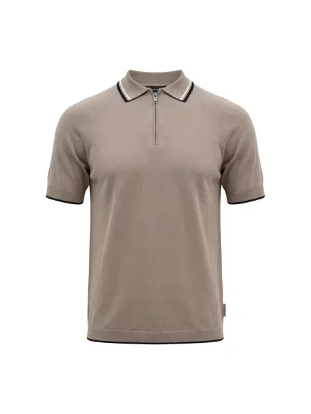 Koszulka polo Armani Exchange beżowa
