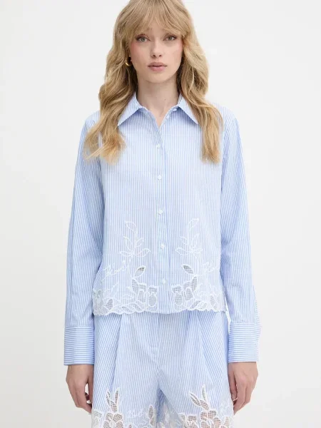 Karl Lagerfeld cămașă din cu guler clasic regular albastru