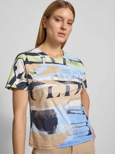 T-shirt we wzór na całej powierzchni z okrągłym dekoltem Betty Barclay