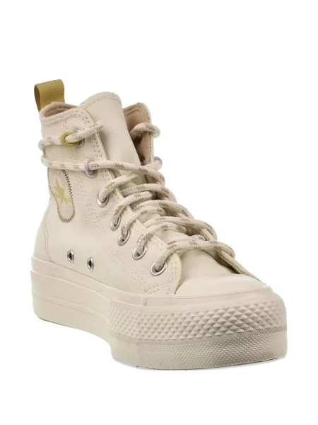 Kožené retro tenisky Converse Chuck Taylor All Star s výšivkou černé