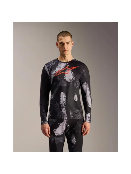 Koszulka rowerowa Alpinestars A-Dura Ride z długim rękawem kamuflaż S czarny