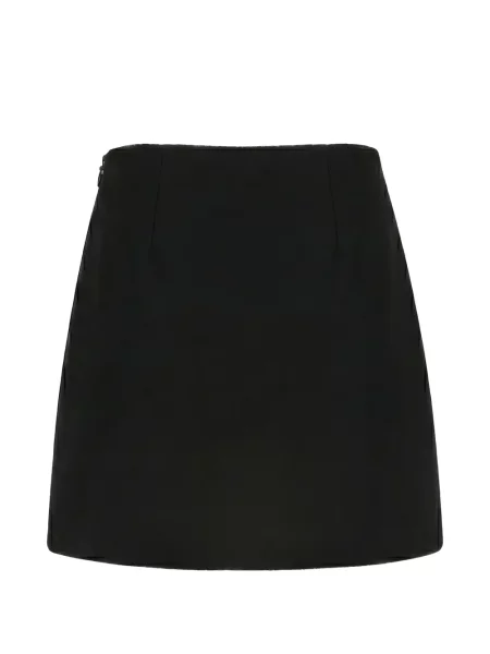 Kožešinový lem mini sukně Msgm s kožíškem černá