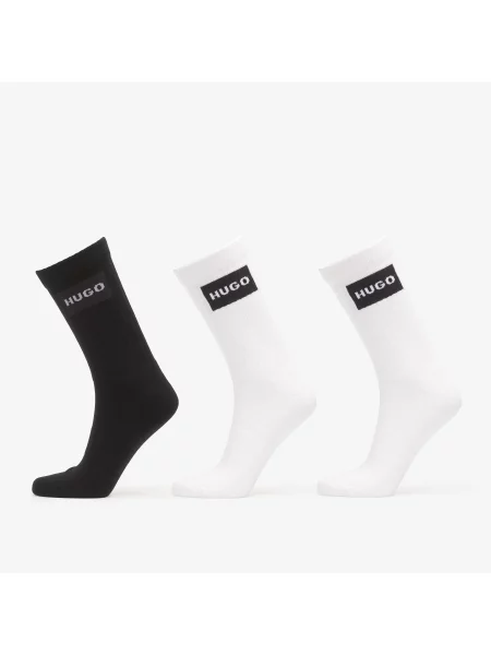 Ponožky Hugo Boss Qs Rib Label Cc Multicolor bílé