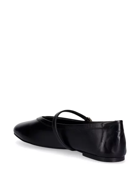 Balerini Gant din piele cu cataramă negru