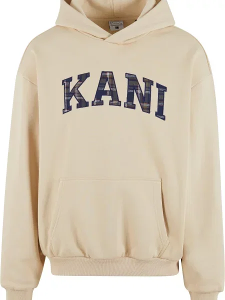 Karl Kani Mikina Serif písková / indigo bílá