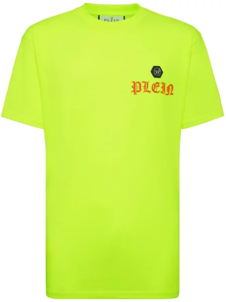 Tricou Philipp Plein cu imagine galben