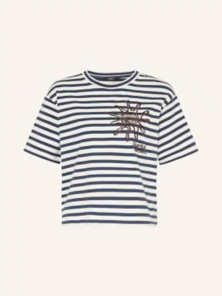 Weekend Max Mara Tričko Sabato krémová / tmavě modrá