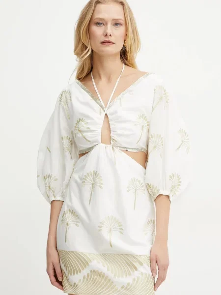 Simona Corsellini rochie mini evazati alb