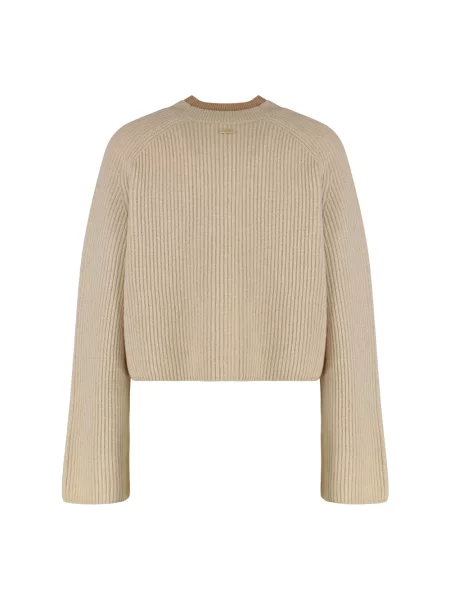 Sweter Max Mara wełniany beżowy