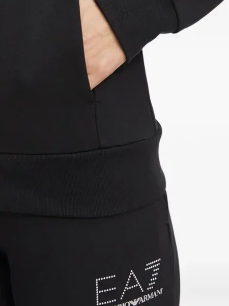 Pantaloni Ea7 Emporio Armani cu imagine alergare negru
