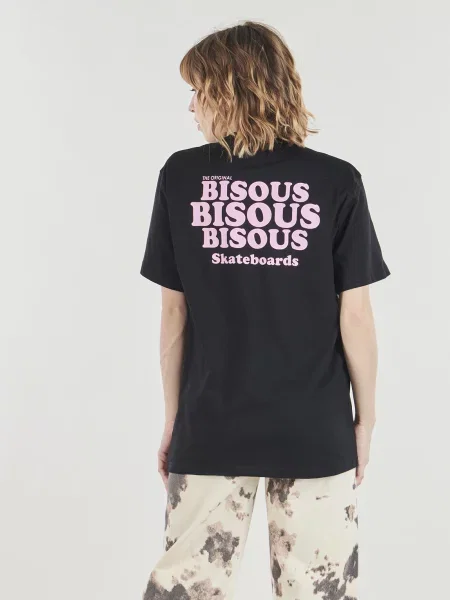 Tričko Bisous Skateboards čierna