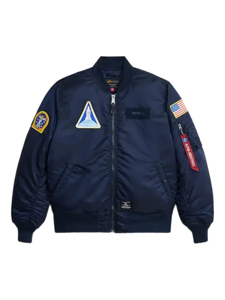 Geacă Alpha Industries cu petice albastru