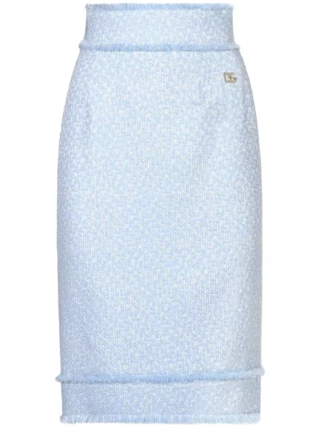 Fustă Dolce & Gabbana din tweed albastru