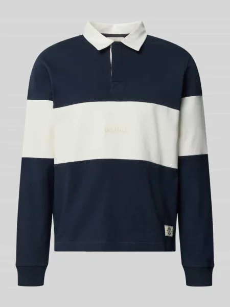 Koszulka polo o kroju regular fit z wyhaftowanym logo model FREDERIKSBERG' Jack & Jones granatowa
