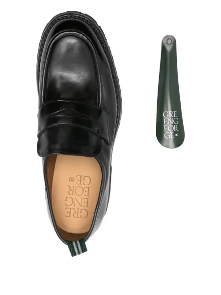 Pantofi loafer Green George din piele negru