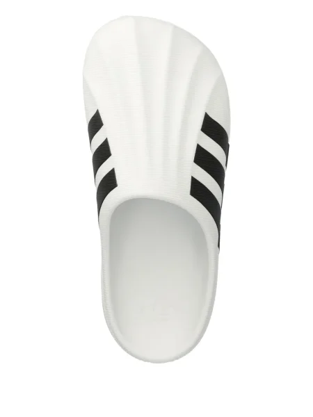 Geacă Adidas cu șireturi cu dungi cu platformă alb