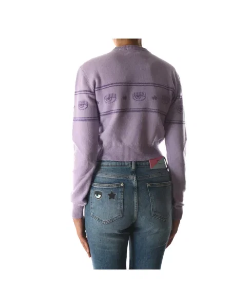 Sweter Chiara Ferragni Collection wełniany fioletowy