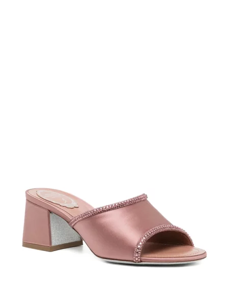 Papuci tip mules Rene Caovilla roz