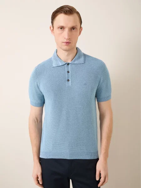 Etro Pletené Polo Tričko modrá