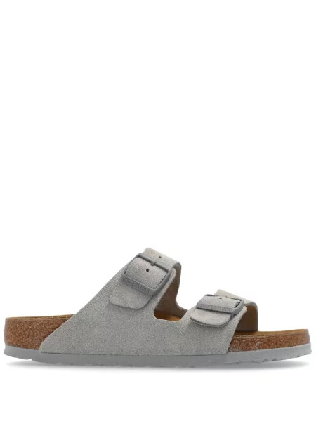 Sandale Birkenstock din piele de căprioară gri