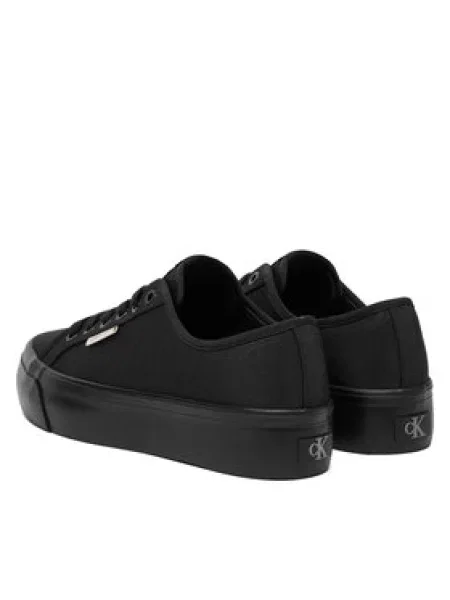 Calvin Klein Superge Vulc Flatform Lace Up Moire črna