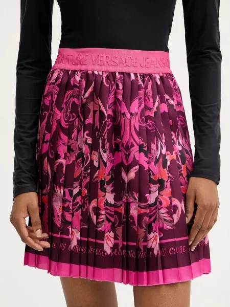 Versace Jeans Couture fustă mini drept bordo