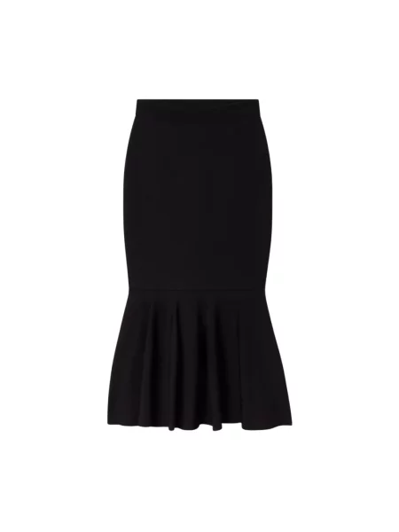 Dzianinowa spódnica midi Stella Mccartney dzwony czarna