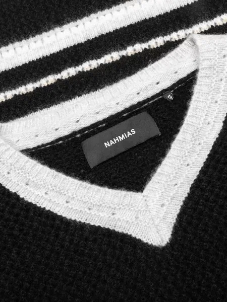 Pulover Nahmias din jerseu negru