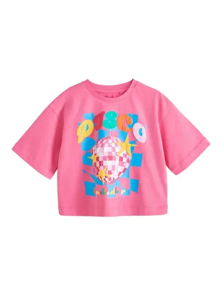 Next Tricou azuriu roz / roz galben