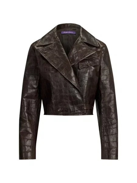 Geanta de piele Ralph Lauren Collection maro