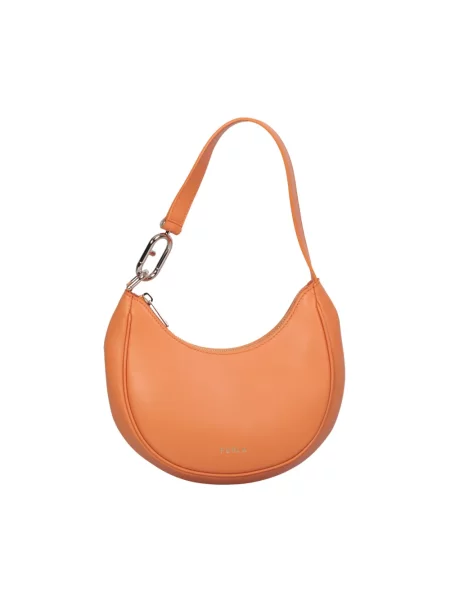 Torebka Furla skórzana pomarańczowa