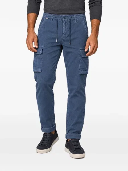 Pantaloni cargo Mason's cu cordon albastru