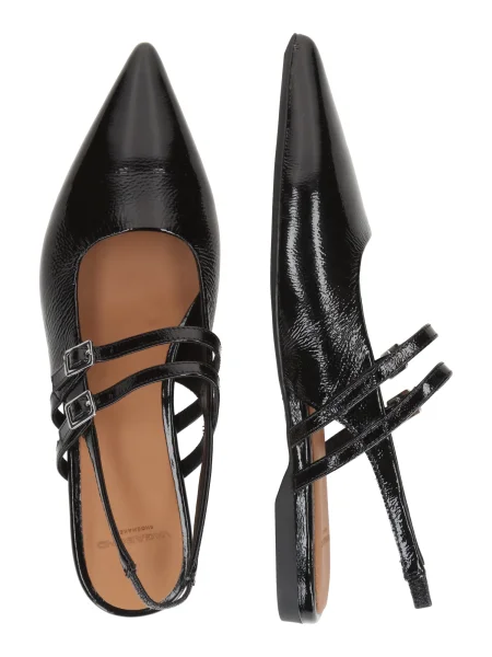 Vagabond Shoemakers bőr balerina cipő HERMINE nyitott fekete