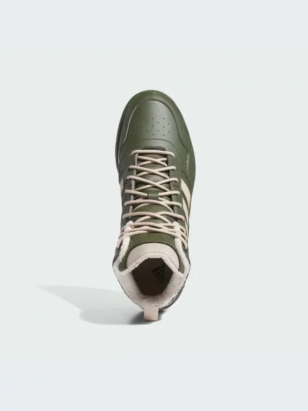 Кожаные кроссовки Adidas Hoops зеленые