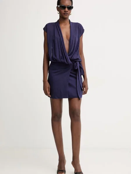 Pinko rochie petrecută cu vâscoză violet