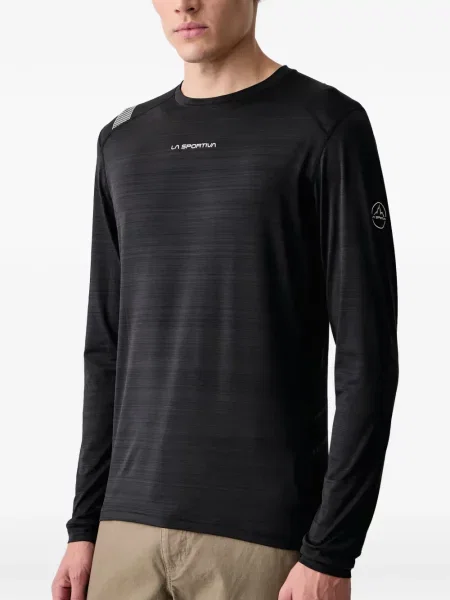 Lung tricou La Sportiva cu imagine negru